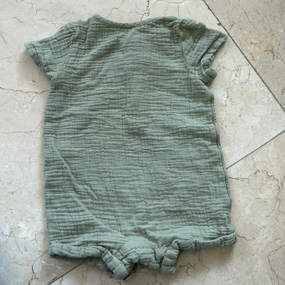 Okie‎ Dokie✨Romper Boys ✨Sz: 9M ❤️Green✨Short Sleeve✨ - Picture 4 of 6